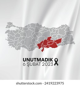 6 şubat 2023 04:17 Türkiye Kahramanmaraş Pazarcık Depremi. Unutmadık. Translation: 6 february 2023 Türkiye Earthquake. We did not forget.