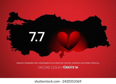 6 Şubat 2023 Türkiye Kahramanmaraş Depremi. Unutmadık. Translation: 6 february 2023 Türkiye Earthquake. We did not forget.