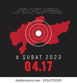 6 Şubat 2023 saat 04.17 Depremde kaybettiklerimizi rahmetle anıyoruz.
February 6, 2023 at 04.17 We remember with mercy those we lost in the earthquake.