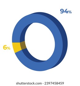 6 94 3d donut pie chart illustration eps vector 
