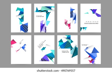 6 Plantillas de vectores geométricos abstractas