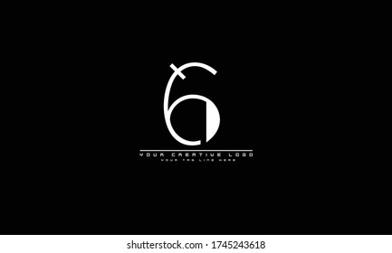 6 abstract vector logo monogram template