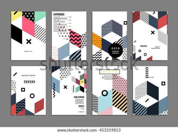 6 Annual Report Brochure Template Leaflet Stock Vector (Royalty Free ...