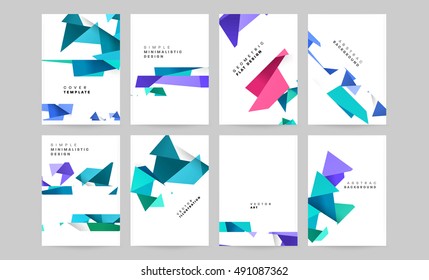 6 annual report vector brochure templates set
