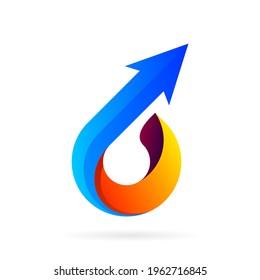 6 arrow logo vector icon