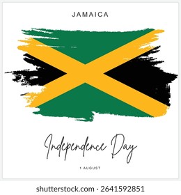 6 August Jamaica independence day social media post banner poster template