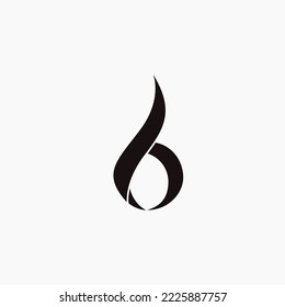 6 black and white vector logo