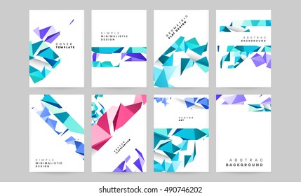 6 Diseño de modelos de folleto, informe anual de diseño de portada, vector