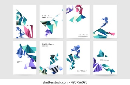 6 Broschüren-Vorlagenlayouts, Cover-Design-Jahresbericht, Vektorgrafik