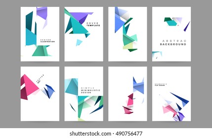 6 Broschüren-Vorlagenlayouts, Cover-Design-Jahresbericht, Vektorgrafik