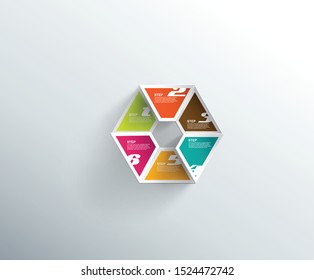 6 cards with numbers and place for your text.