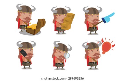 6 Cartoon Vikings 