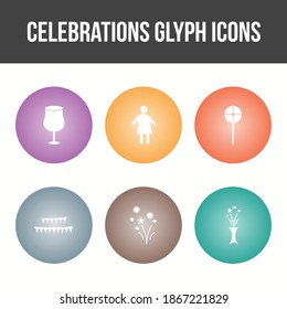 6 Celebrations Vector Icon Set
