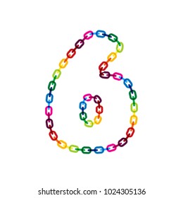 6 Chain Letter Logo Icon Design