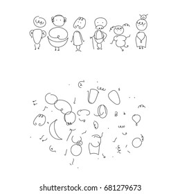 6 characters children style