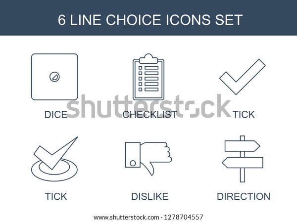 6 Choice Icons Trendy Choice Icons Stock Vector (Royalty Free ...