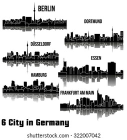 6 city in Germany, Deutschland ( Berlin, Hamburg, Essen, Dusseldorf, Dortmund, Frankfurt am Main)