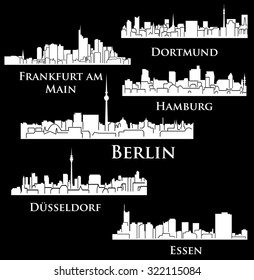 6 city in Germany, Deutschland ( Berlin, Hamburg, Essen, Dusseldorf, Dortmund, Frankfurt am Main)