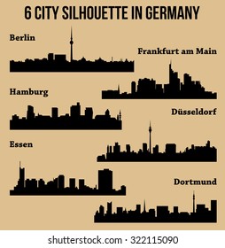 6 city in Germany, Deutschland ( Berlin, Hamburg, Essen, Dusseldorf, Dortmund, Frankfurt am Main)