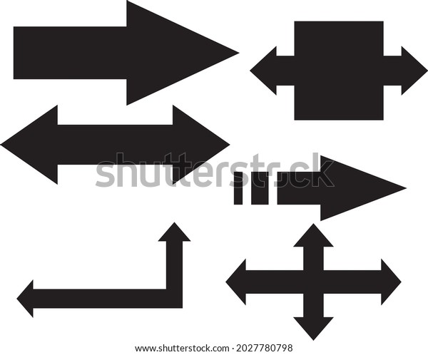 6 Collection Different Arrows Sign Stock Vector (Royalty Free ...