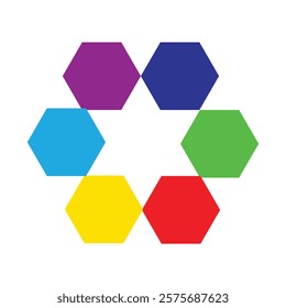 6 color logo design vector art 