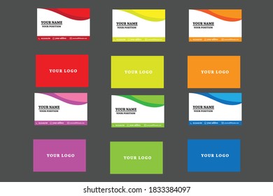 6 colorful business card template