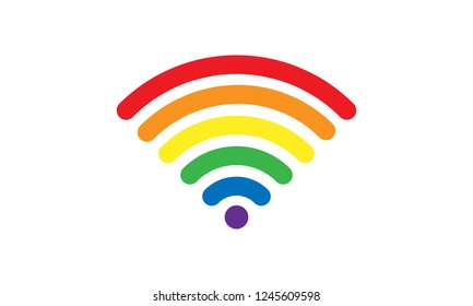 6 colors rainbown wireless sign 