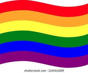 6 colors simple rainbow flag