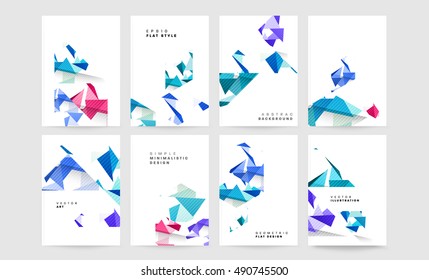 6 Abdeckungen setzen minimale geometrische Formen Design, Vektorgrafik