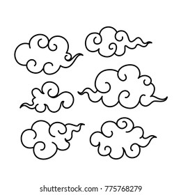 6 dark gray clouds