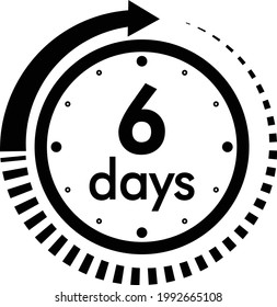 6 day only vector illustration eps 10.