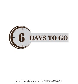 6 days to go count down for marketing