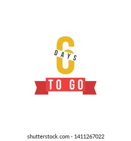 6 Days to go design template