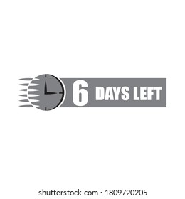 6 days left counter stamp