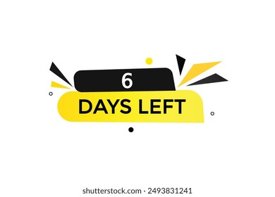 6 días left, icon, stile, timer, count down, clock, time, background, Plantilla, 6 días left Countdown, sticker, left Anuncio, business, sale, label Botón
