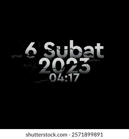 6 şubat kahramanmaraş depremi.
translation: 6 february 2023 04:17