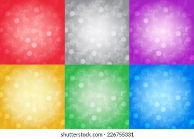 6 different defocused lights backgrounds.