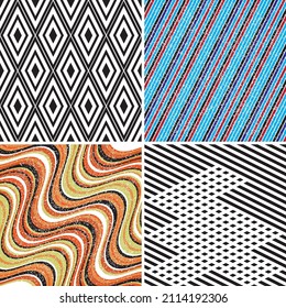 6 different vector patterns in the same package(eps). One pattern is paid and 5 are free (white dividing lines)