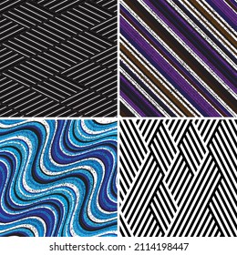 6 different vector patterns in the same package(eps). One pattern is paid and 5 are free (white dividing lines)