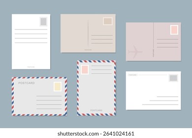 6 different vertical and horizontal postcards