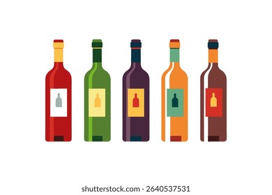 6 different wine bottles design
