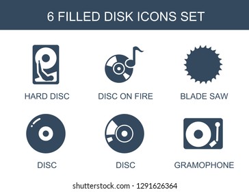 6 Disk Icons Trendy Disk Icons Stock Vector (Royalty Free) 1291626364 ...