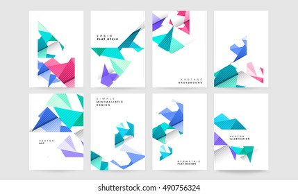 6 elegance Vector annual report Brochure Flyers Cover template designs set, may be used for Presentation, Magazine, Book Covers