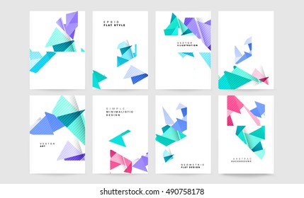 6 elegance Vector annual report Brochure Flyers Cover template designs set, may be used for Presentation, Magazine, Book Covers