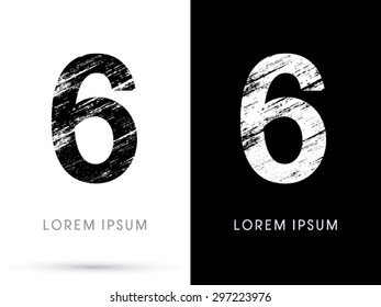 6 ,Font grunge destroy, graphic vector.