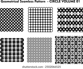 6 patrón geométrico sin costuras para usos múltiples - volumen de forma de círculo 01.eps