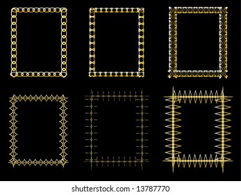 6 gold frame for decoration