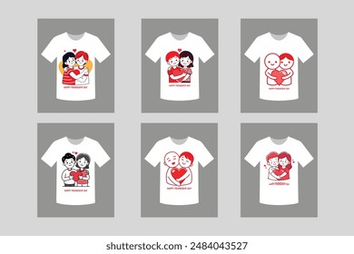6 Happy friend ship day vector t-shirt design