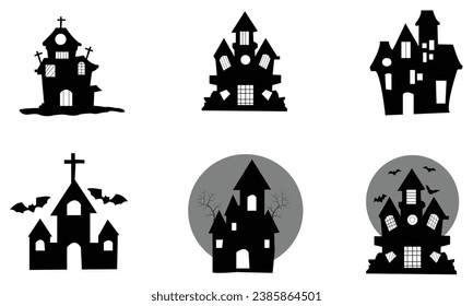 6 Haunted House silhouette