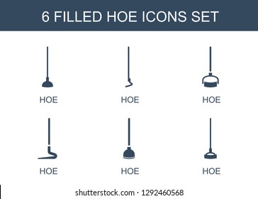 6 hoe icons. Trendy hoe icons white background. Included filled icons such as . hoe icon for web and mobile.